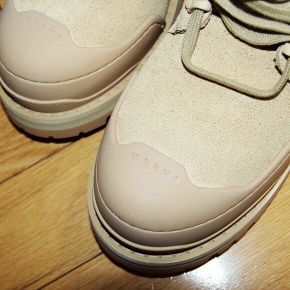 BNWT AW24 MARNI LEATHER SUEDE ANKLE COMBAT BOOTS 43 & 44 & 45 - Picture 6 of 16